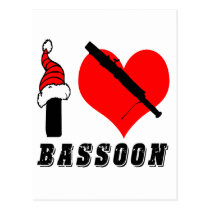 I Love Bassoon Design Postcards