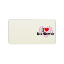 I love Bat Mitzvah Labels