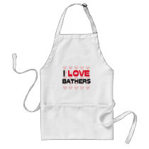 I LOVE BATHERS aprons