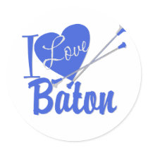 I Love Baton stickers by tshirtmeshirt I Love Baton stickers