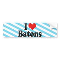 I Love Batons Bumper Stickers