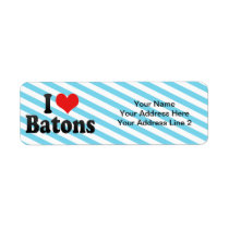 I Love Batons Return Address Labels