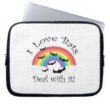 I love bats deal with it laptop computer sleeve