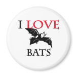 I Love Bats Magnets
