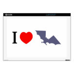 I Love Bats Skin For Laptop