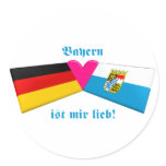 I Love Bavaria / Bayern ist mir lieb Round Sticker