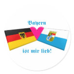 I Love Bavaria / Bayern ist mir lieb Round Sticker