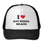 I Love Bay Ridge Beach Mesh Hat