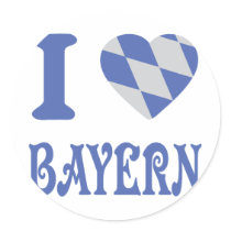 I love bayern icon round sticker