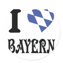 I love bayern round stickers