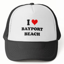 I Love Bayport Beach Trucker Hat