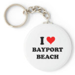 I Love Bayport Beach Keychain