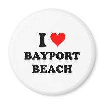 I Love Bayport Beach Magnet