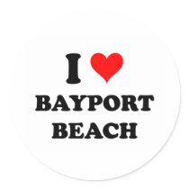 I Love Bayport Beach Stickers