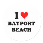 I Love Bayport Beach Stickers
