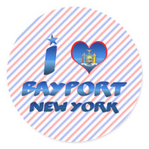 I love Bayport, New York Round Sticker