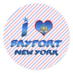 I love Bayport, New York Round Sticker