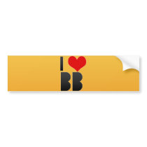 I Love BB Bumper Sticker