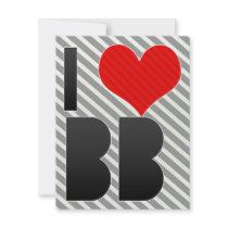 I Love BB Personalized Invitations