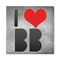 I Love BB Fridge Magnet