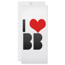 I Love BB Personalized Rack Card