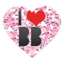 I Love BB Stickers