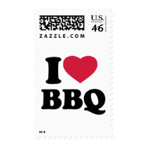 I love BBQ - Barbecue Postage Stamps