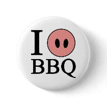 I Love BBQ Pin