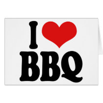 I Love BBQ Cards