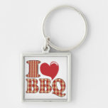 I Love BBQ Key Chain
