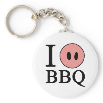 I Love BBQ Key Chains