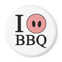 I Love BBQ Refrigerator Magnets