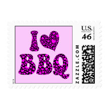 I love bbq postage stamps