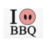 I Love BBQ Postcard