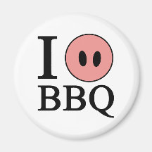 I Love BBQ Refrigerator Magnets