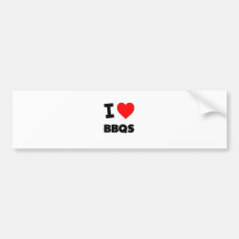 I Love Bbqs Bumper Stickers
