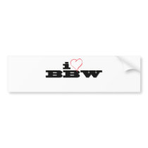 I Love BBW Bumper Sticker