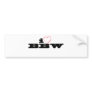 I Love BBW Bumper Sticker