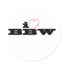 I Love BBW Sticker