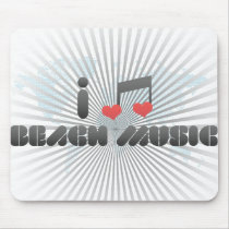 I Love Beach Music Mouse Pad