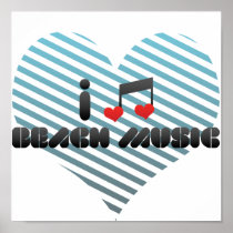 I Love Beach Music Poster