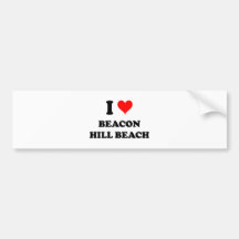 I Love Beacon Hill Beach Bumper Stickers