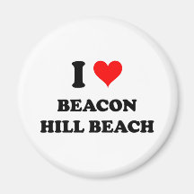 I Love Beacon Hill Beach Fridge Magnet