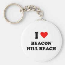 I Love Beacon Hill Beach Key Chain