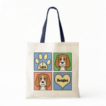 I Love Beagles bags