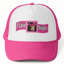 I Love Beagles Hats
