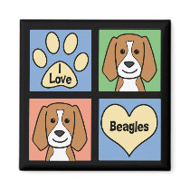 I Love Beagles Magnets