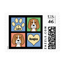 I Love Beagles Stamp