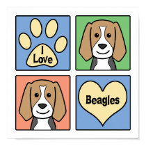 I Love Beagles posters