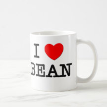 I Love Bean Coffee Mugs